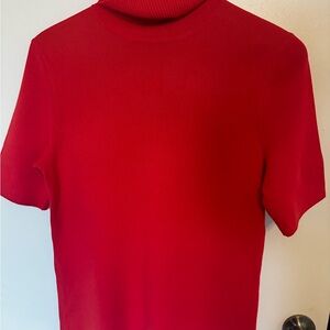 Anne Klein Bold Red Knit Top